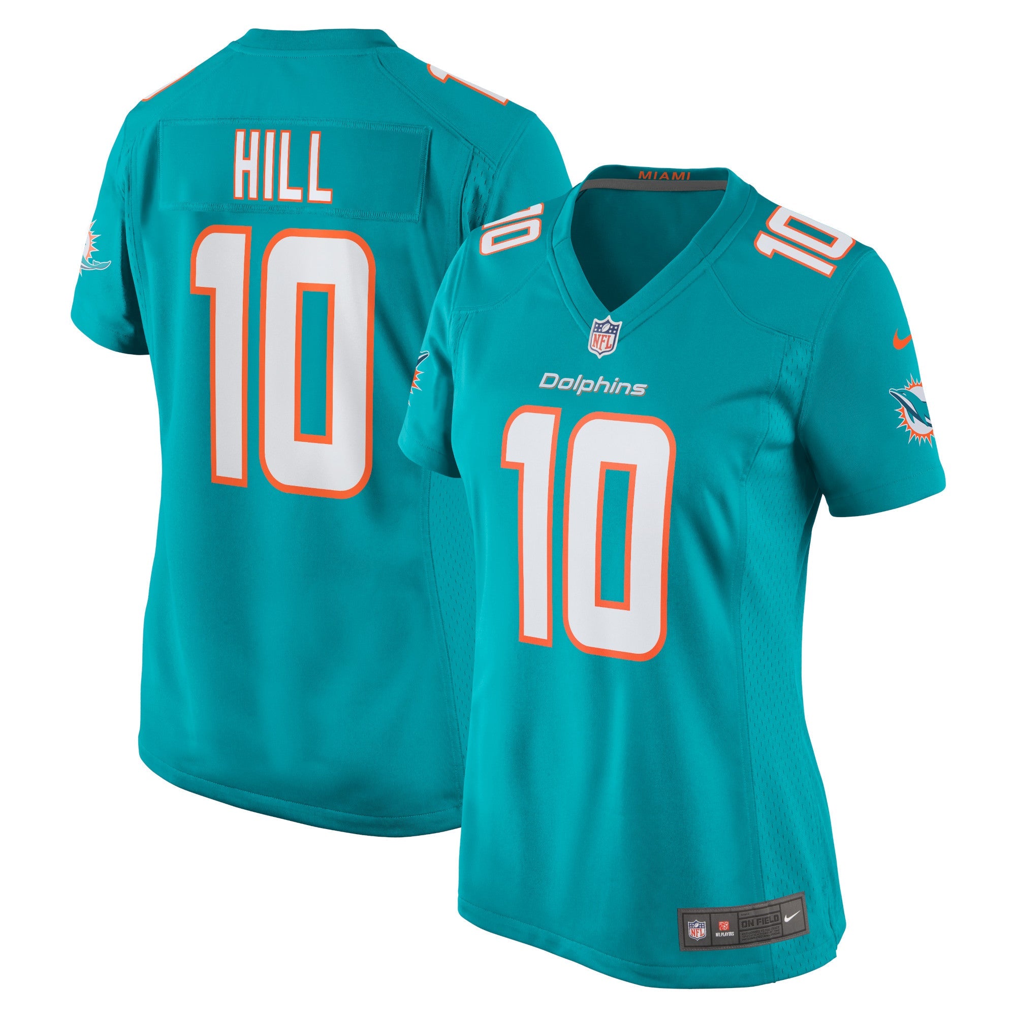Tyreek Hill Miami Dolphins Nike Women's Player Jersey - White/Aqua