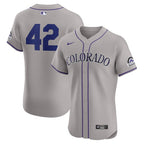 Colorado Rockies Nike Road 2024 Jackie Robinson Day Elite Jersey - Gray
