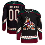 Arizona Coyotes adidas  Home  Primegreen Authentic Custom Jersey - Black