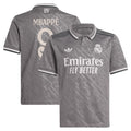 Kylian Mbappé Los Merengues adidas Originals Youth 2024/25 Third Replica Player Jersey - Charcoal