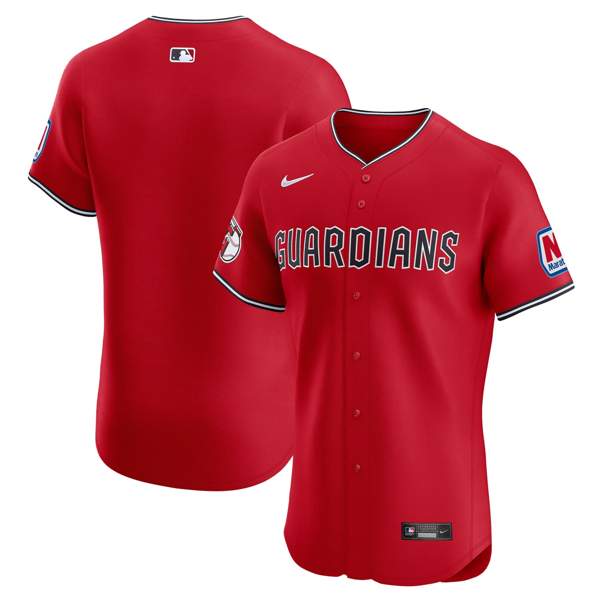 Cleveland Guardians Nike Home  Elite Jersey - White/Red
