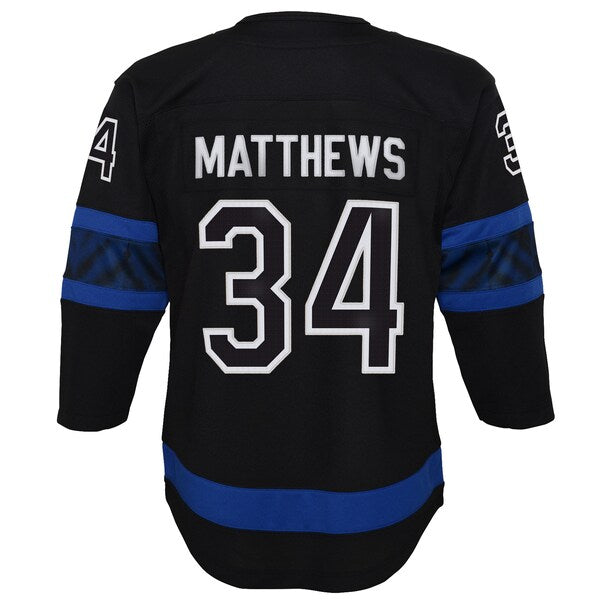 Auston Matthews Toronto Maple Leafs Youth Alternate Premier Player Jersey - Black/Blue