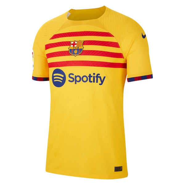Barcelona Nike 2022/23 Fourth Vapor Match Custom Authentic Jersey - Yellow