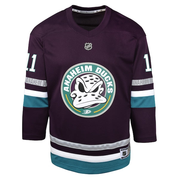 Trevor Zegras Anaheim Ducks Youth 30th Anniversary Replica Player Jersey – Purple