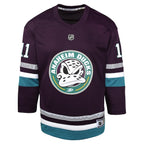 Trevor Zegras Anaheim Ducks Youth 30th Anniversary Replica Player Jersey – Purple