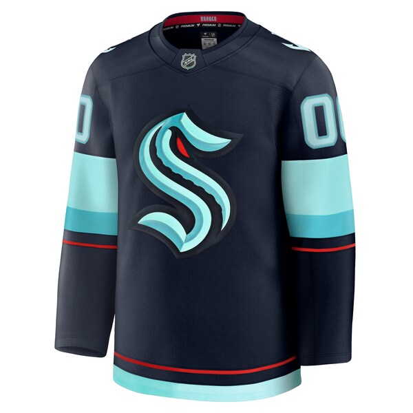 Seattle Kraken  Home Premium Custom Jersey - Deep Sea Blue/White