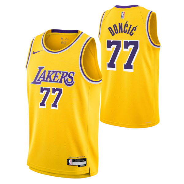 Luka Dončić Los Angeles Lakers Nike Youth Swingman Jersey - Icon Edition - Gold