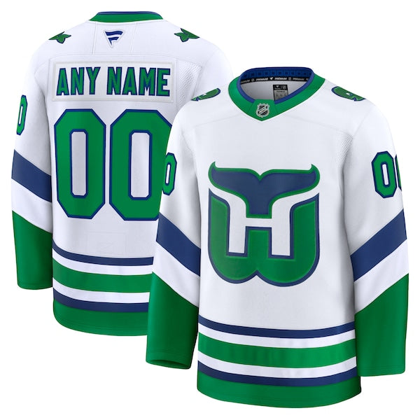 Carolina Hurricanes  Throwback Premium Custom Jersey - White