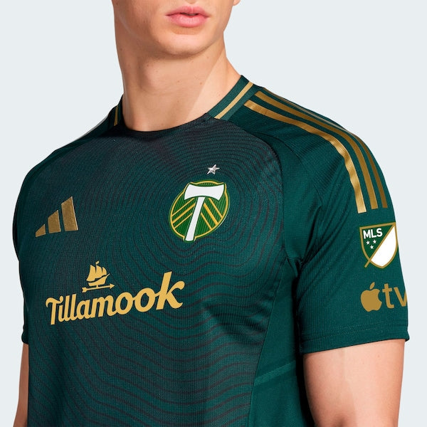 Portland Timbers adidas 2025 Forever Green & Gold Authentic Jersey - Green