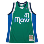 Dirk Nowitzki Dallas Mavericks  2004/05 Hardwood Classics Authentic Jersey - Green