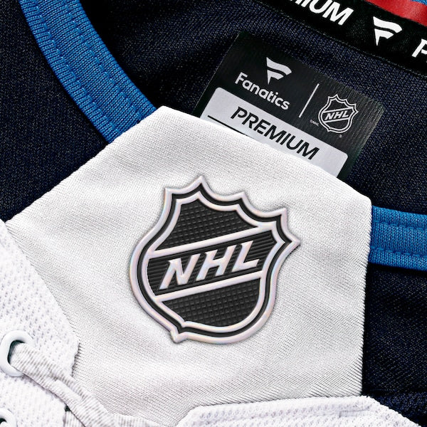 Winnipeg Jets  Away Premium Custom Jersey - White/Navy