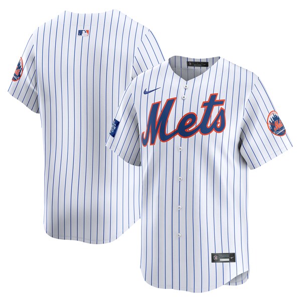 New York Mets Nike 2024 MLB World Tour London Series Home Limited Jersey – White