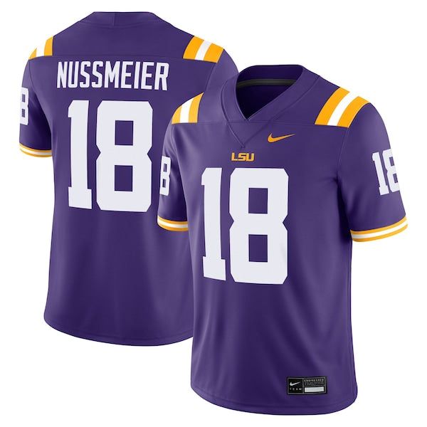 Garrett Nussmeier LSU Tigers Nike NIL Football Game Jersey - Purple/White