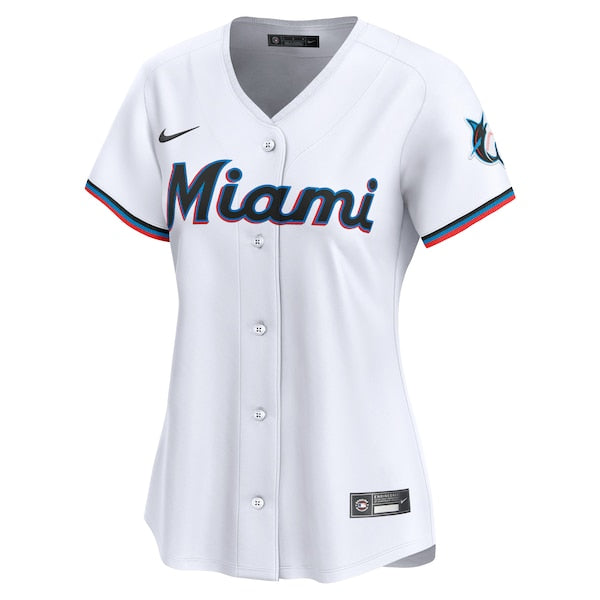 Miami Marlins Nike Women's 2024 Jackie Robinson Day Home Limited Jersey – White