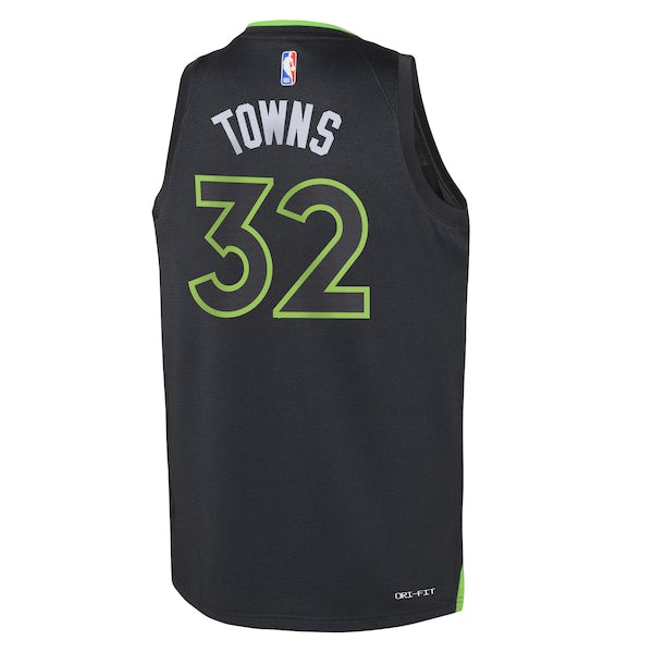 Karl-Anthony Towns Minnesota Timberwolves Jordan Brand Youth Swingman Jersey - Statement Edition - Black