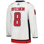 Alexander Ovechkin Washington Capitals adidas Away Captain Primegreen Authentic Player Jersey - White/Navy/Red