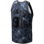 Dennis Rodman Chicago Bulls Hardwood Classics 1995/96 Tie-Dye Swingman Jersey - Black