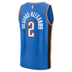Shai Gilgeous-Alexander Oklahoma City Thunder  2025 NBA Finals Champions Fast Break Replica Player Jersey - Blue - Icon Edition