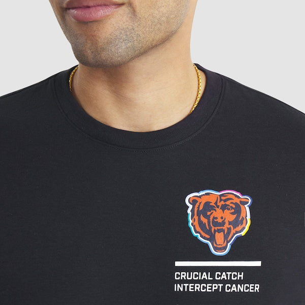 Chicago Bears Nike Tall 2025 NFL Crucial Catch Tri-Blend Dri-FIT T-Shirt - Black