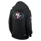 San Francisco 49ers Nike Women's 2025 NFL Crucial Catch Sideline Standard Issue Dri-FIT Hoodie - Black