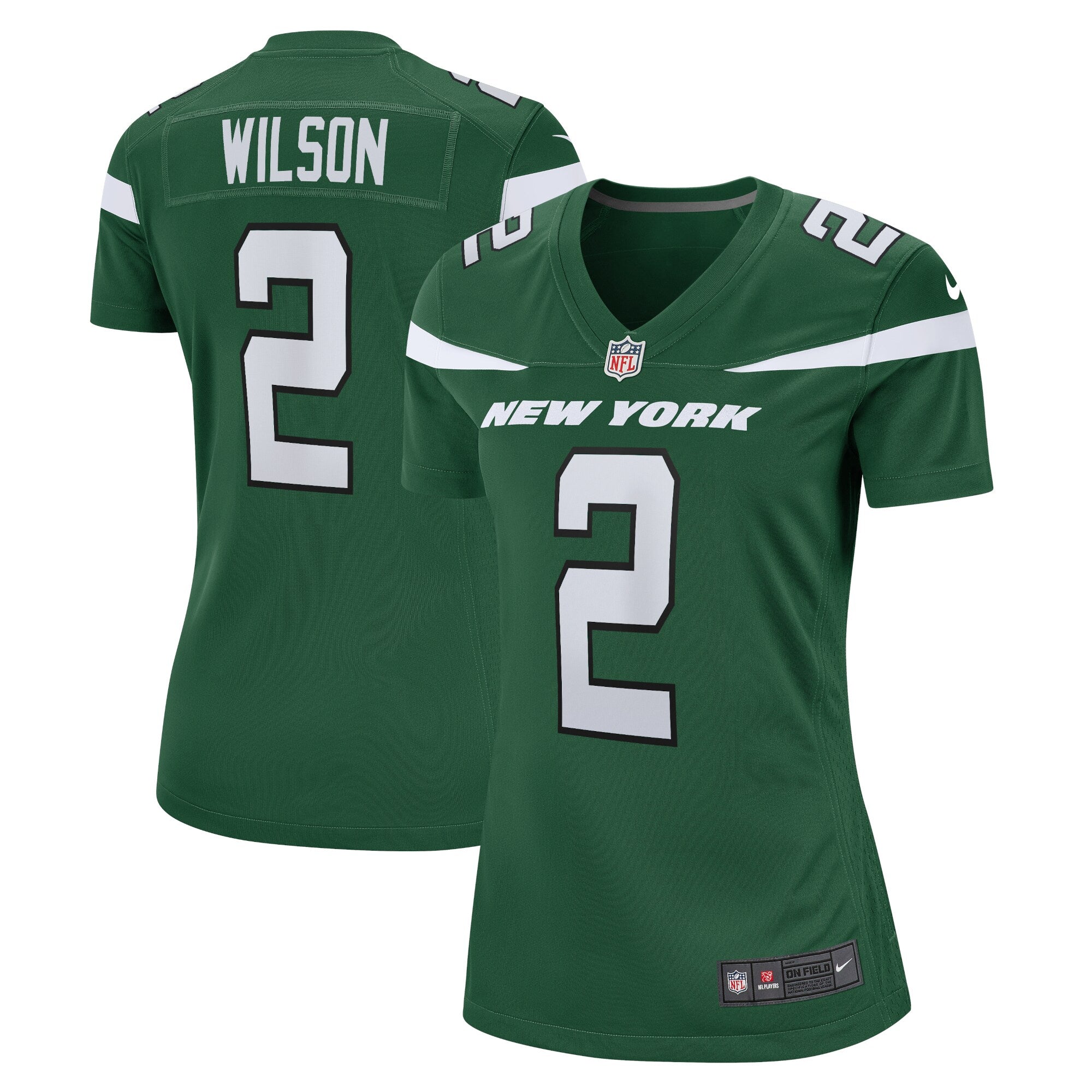Zach Wilson New York Jets Nike Women's Player Jersey - Black/Green/White
