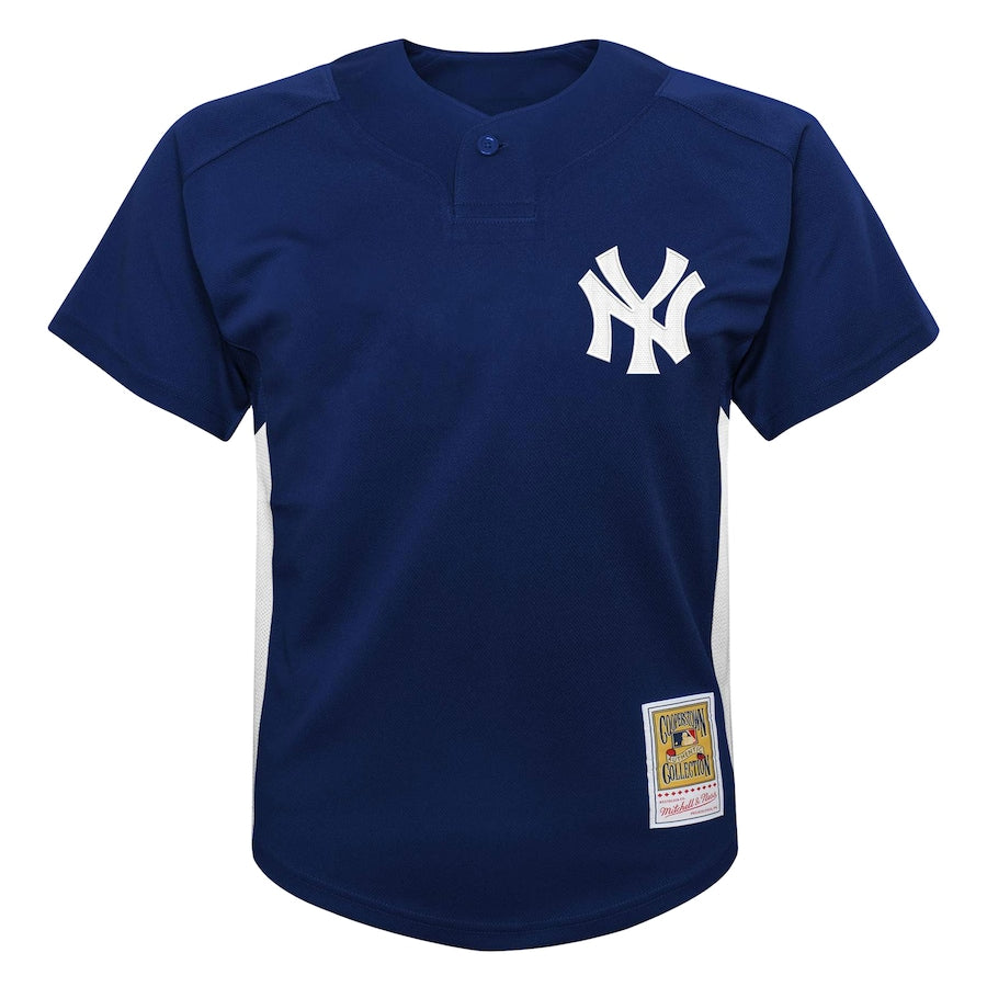 Derek Jeter New York Yankees Youth Team Cooperstown Collection Mesh Batting Practice Jersey - Navy