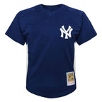 Derek Jeter New York Yankees Youth Team Cooperstown Collection Mesh Batting Practice Jersey - Navy