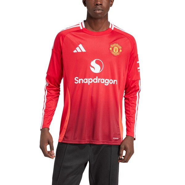 Manchester United adidas 2024/25 Home Long Sleeve Replica Jersey - Red