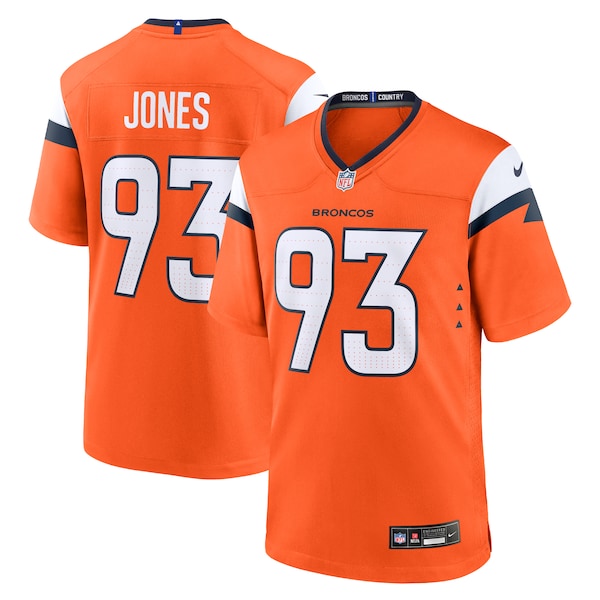 D.J. Jones Denver Broncos Nike Team Game Jersey -  Orange