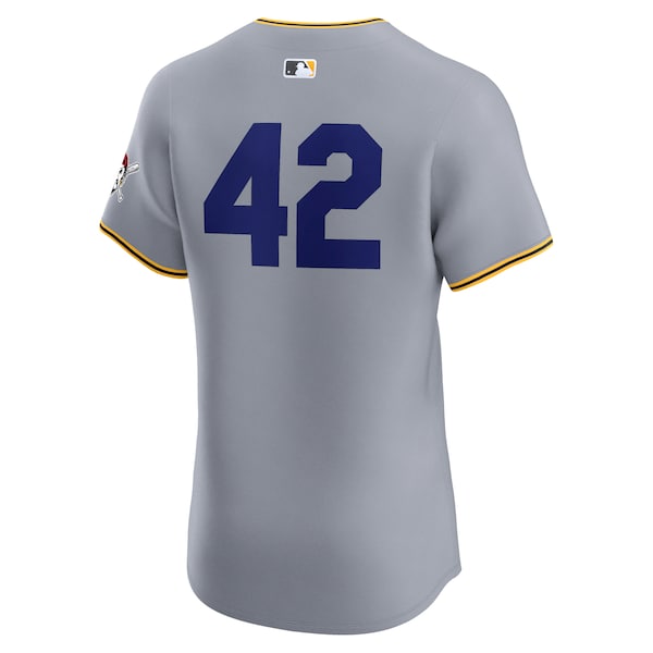 Pittsburgh Pirates Nike Road 2024 Jackie Robinson Day Elite Jersey - Gray