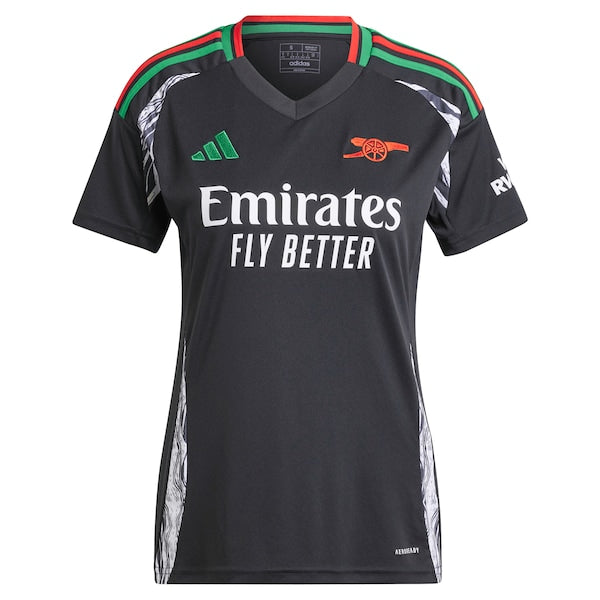 Arsenal adidas Women's 2024/25 Away Replica Custom Jersey - Black