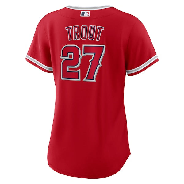 Mike Trout Los Angeles Angels Nike Women's Alternate Replica Player Jersey - Red