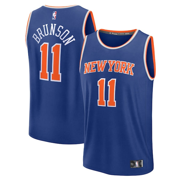 Jalen Brunson New York Knicks  Youth Fast Break Replica Player Jersey - Icon Edition - Blue
