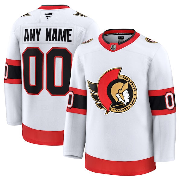 Ottawa Senators  Away Premium Custom Jersey - White/Black