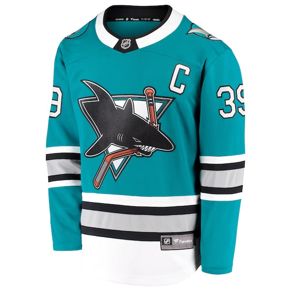 Logan Couture San Jose Sharks  30th Anniversary Premier Breakaway Player Jersey - Teal