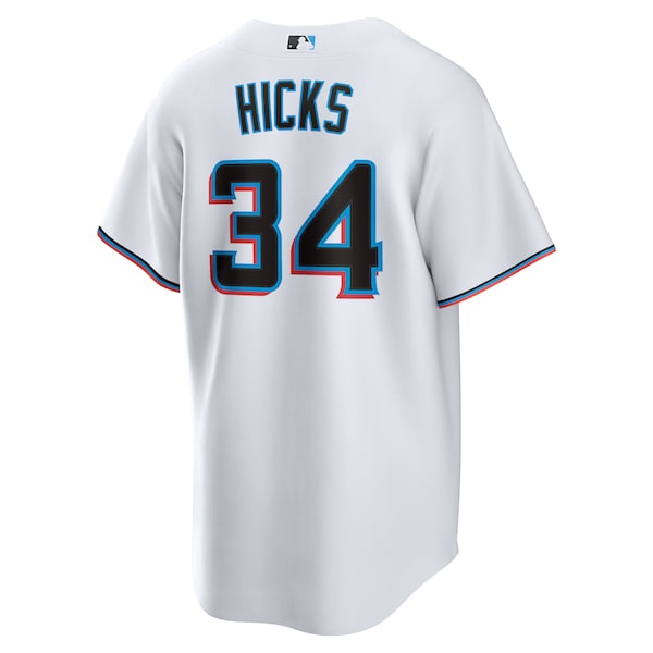 Liam Hicks Miami Marlins Nike Home Replica Jersey - White