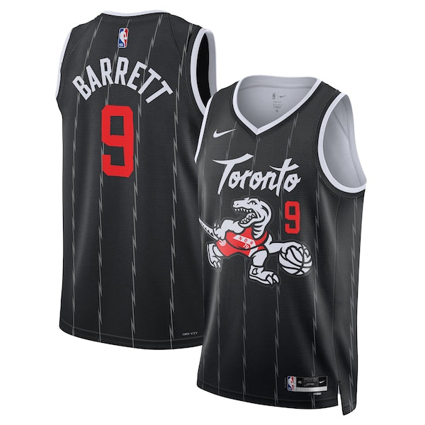 RJ Barrett Toronto Raptors Nike Unisex 2025/26 Swingman Jersey - Black - City Edition