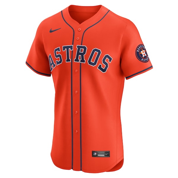 Houston Astros Nike Alternate Vapor Premier Elite Patch Jersey - Orange