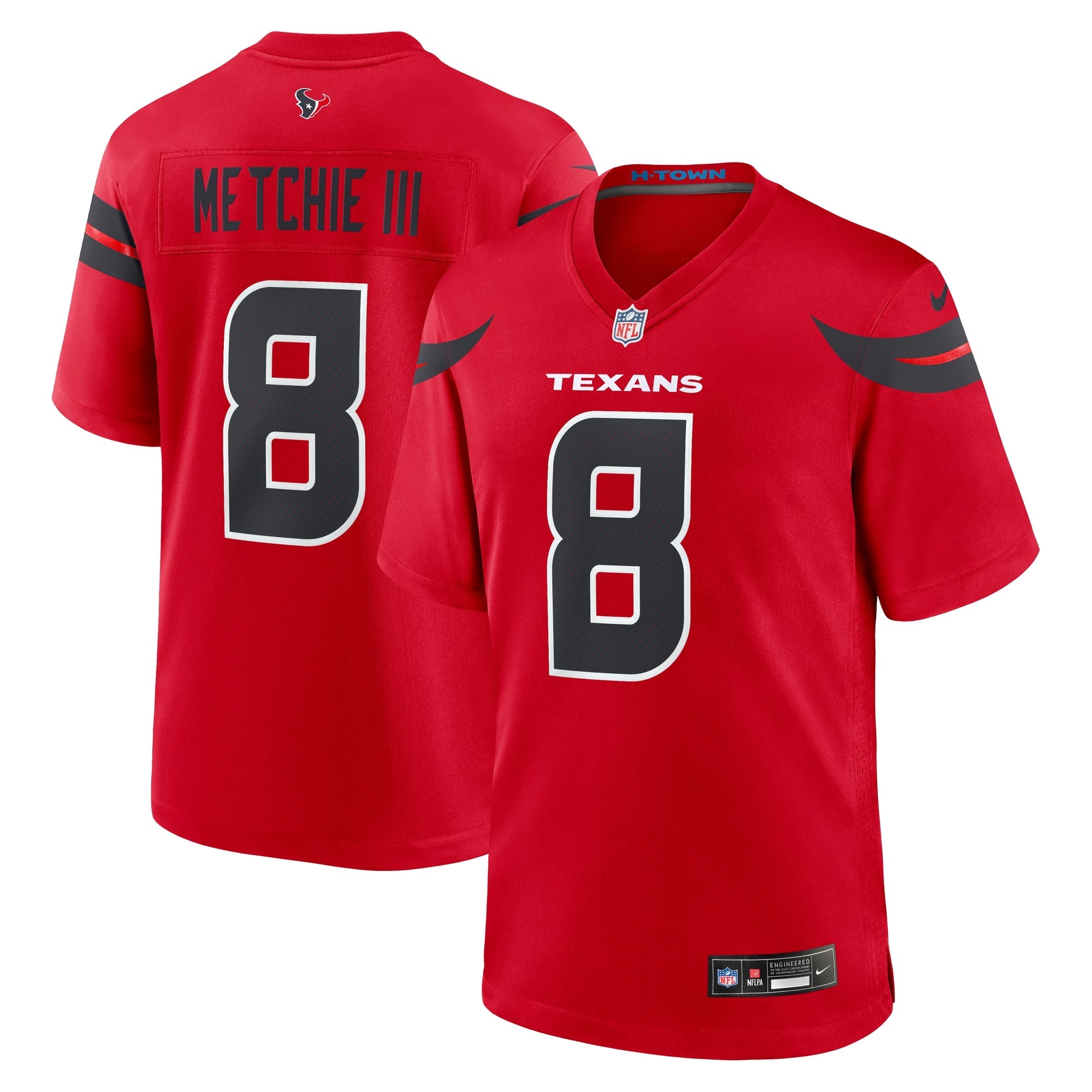 John Metchie III Houston Texans Nike Game Jersey -  White/Navy/Red