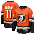 Trevor Zegras Anaheim Ducks  Home Premier Breakaway Player Jersey - Orange/Black