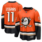 Trevor Zegras Anaheim Ducks  Home Premier Breakaway Player Jersey - Orange/Black