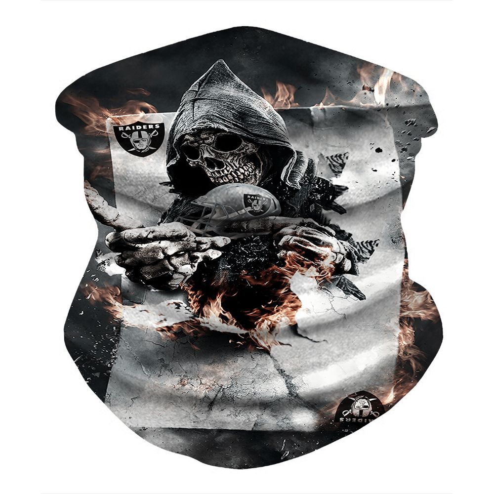 LAS VEGAS RAIDERS & SKULL WARRIOR FACE MASK BANDANAS