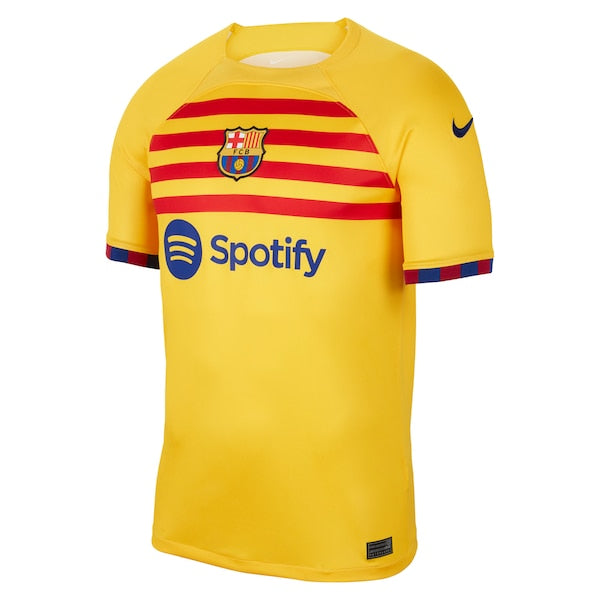 Frenkie de Jong Barcelona Nike Youth 2022/23 Fourth Breathe Stadium Replica Player Jersey - Yellow