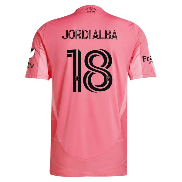 Jordi Alba Inter Miami CF adidas 2025 Euforia Authentic Player Jersey - Light Pink
