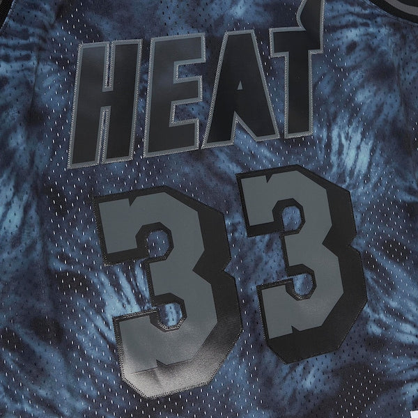 Alonzo Mourning Miami Heat Hardwood Classics 1996/97 Tie-Dye Swingman Jersey - Black