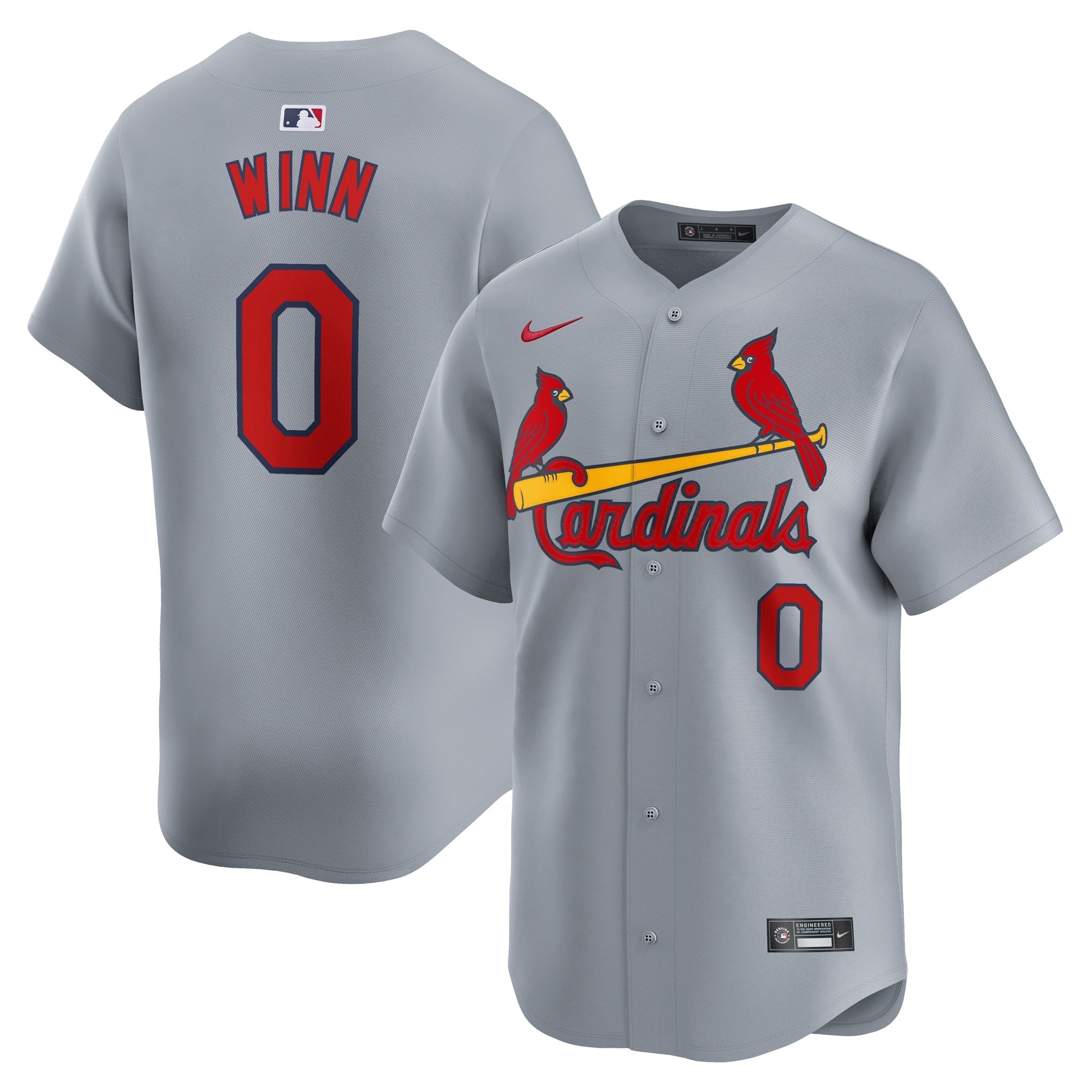 Masyn Winn St. Louis Cardinals Nike Home Limited Player Jersey - White/Gray