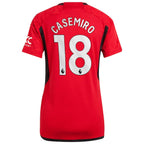 Casemiro Manchester United adidas Women's 2023/24 Home Replica Player Jersey - Red/Green