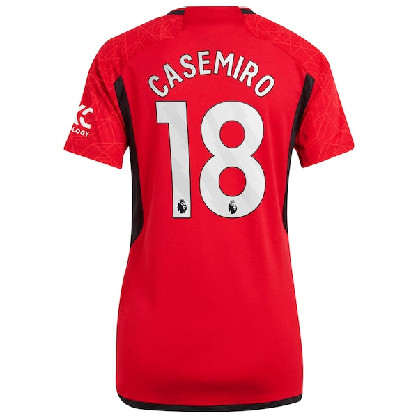 Casemiro Manchester United adidas Women's 2023/24 Home Replica Player Jersey - Red/Green