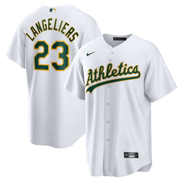 Shea Langeliers Athletics Nike  Youth Home Replica Jersey - White