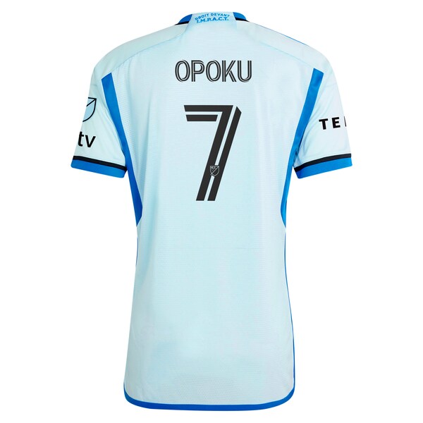 Kwadwo Opoku CF Montreal adidas 2024 La Main Authentic Player Jersey – Light Blue